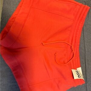 DSG Women's Coral-Red Drawstring Athletic Shorts